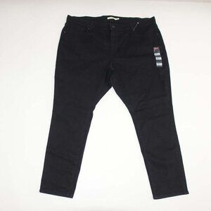 Levi's Women's 711 Skinny Jeans Size 22W Short NWT Black Mid Rise Stretch Denim